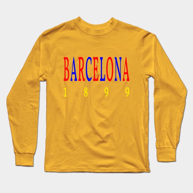 Barcelona 1899 Classic Long Sleeve T-Shirt by Medo Creations